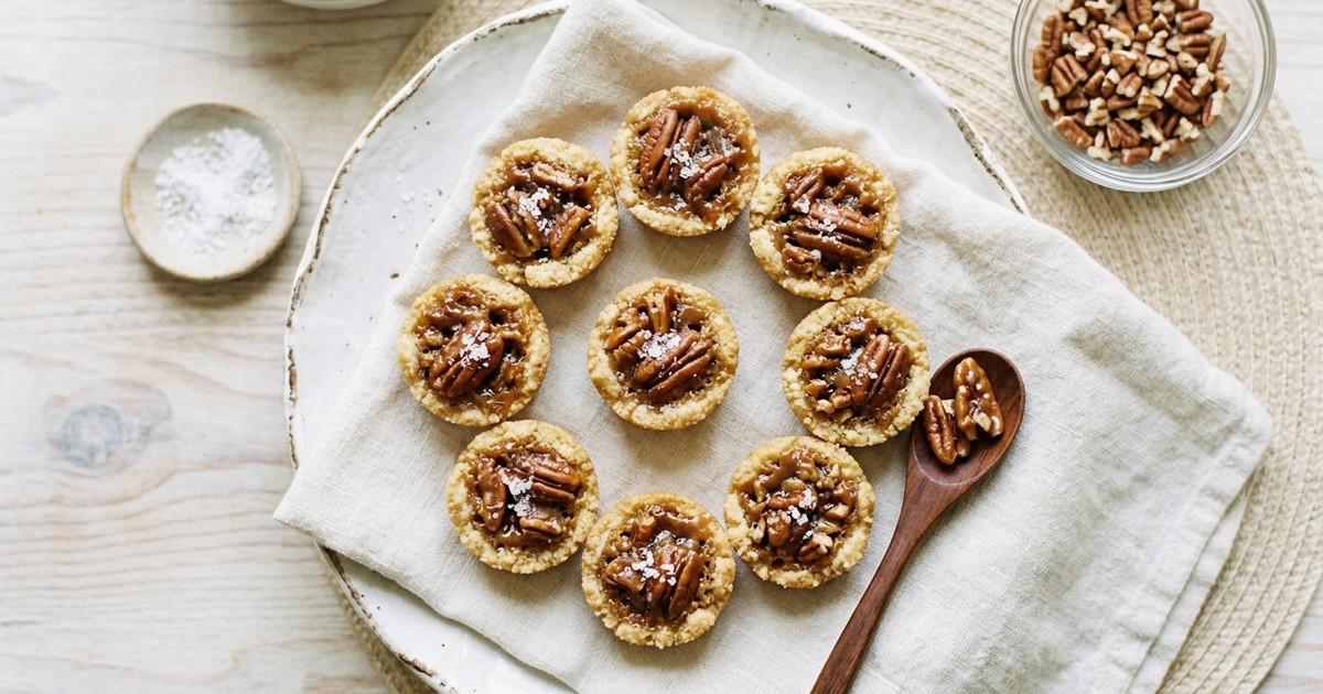 Air Fryer Salted Caramel Pecan Pie Bites (Vegan Keto)