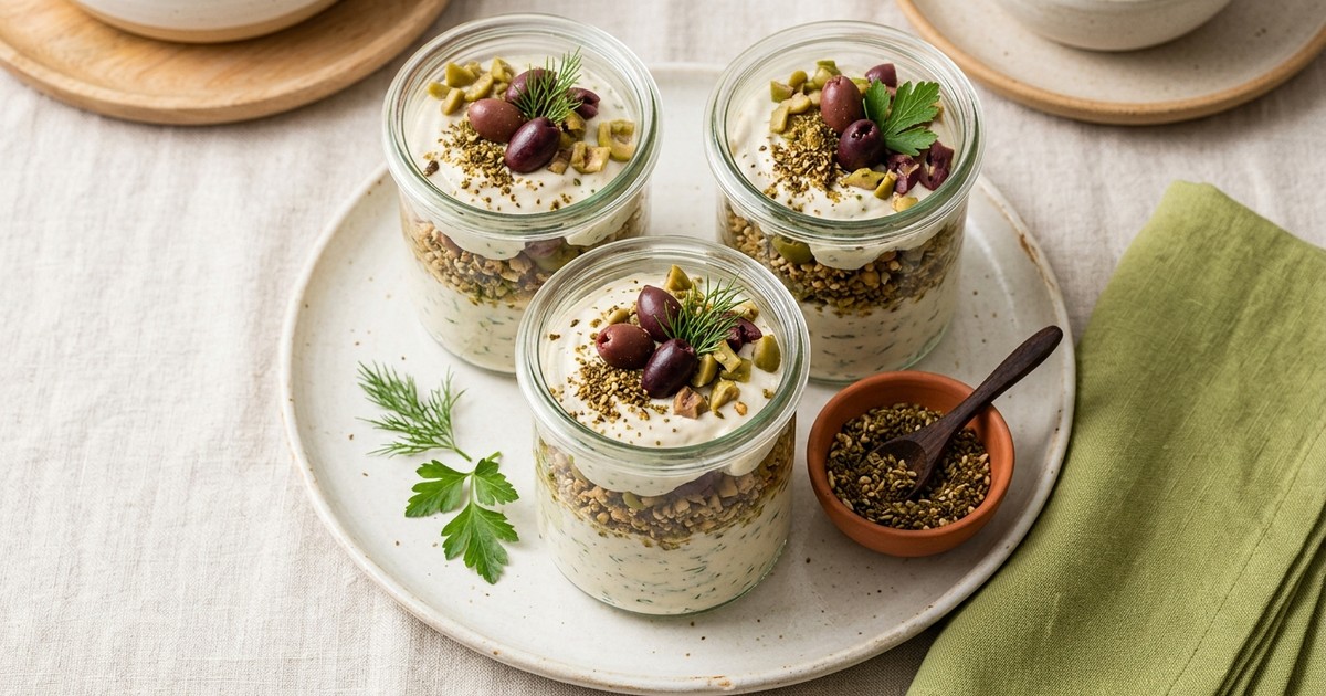 Batch-Prep Mediterranean Coconut Cream Parfaits with Za'atar & Olives