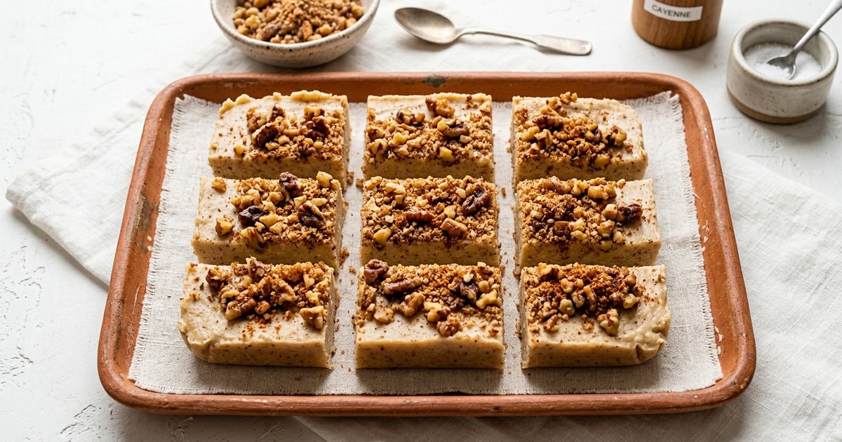 Batch-Prep Mexican Mazapán Fudge Bars with Walnut-Cayenne Crumble