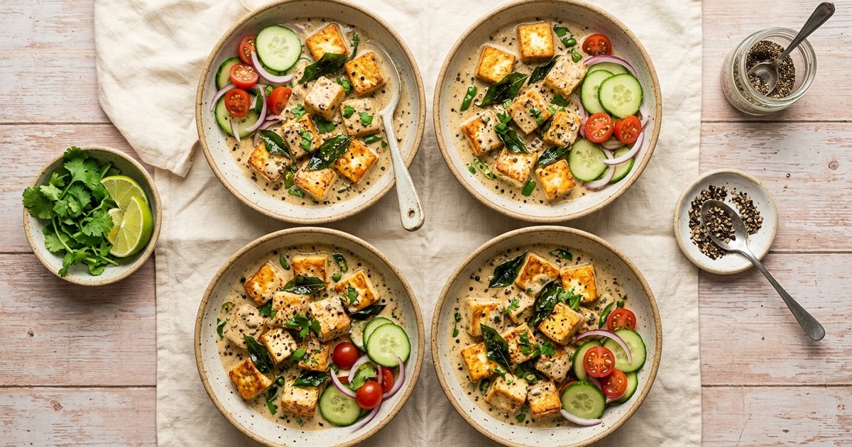 Batch-Prep Paneer Kali Mirch in Coconut Peppercorn Cream