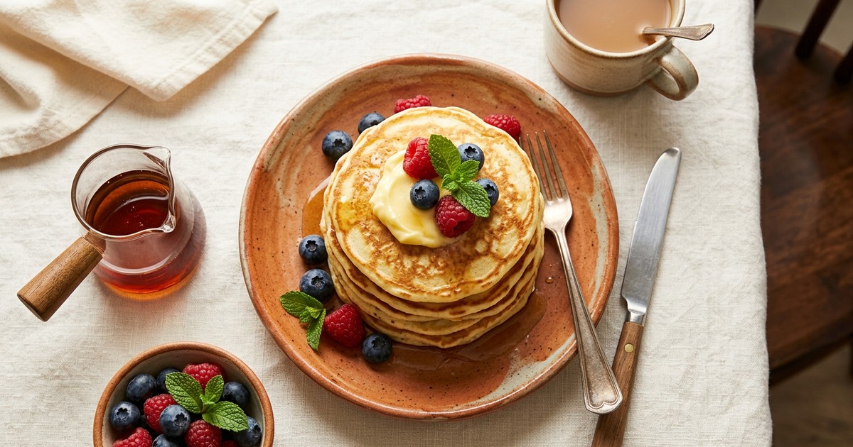 2-Ingredient Cream Cheese Pancakes