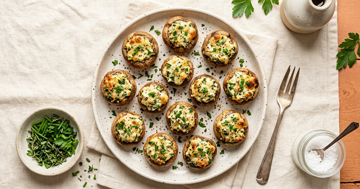 Cream Cheese Stuffed Mushrooms