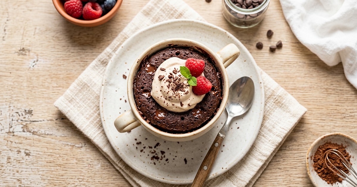 2-Minute Keto Chocolate Mug Cake