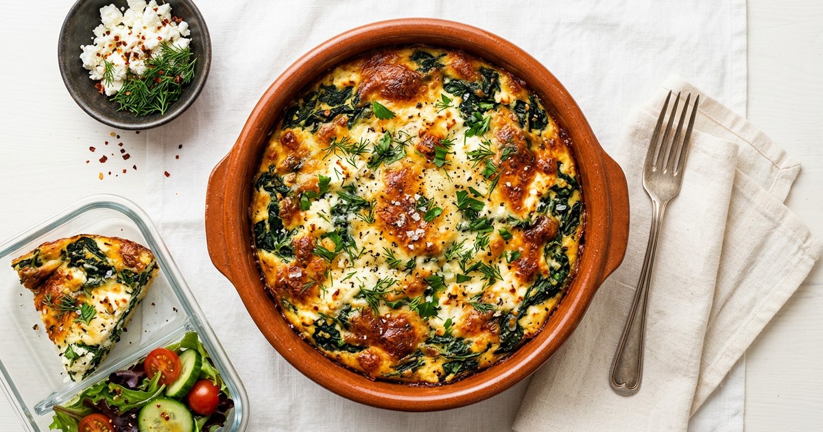 Keto Spinach and Cheese Pie