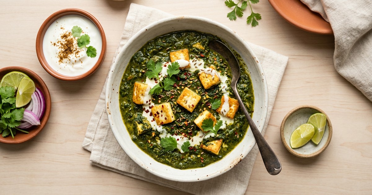 Palak Paneer (Spinach and Paneer Curry)
