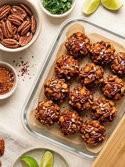 Batch-Prep Cajun Tempeh & Pecan Fat Bombs (Vegan Keto)