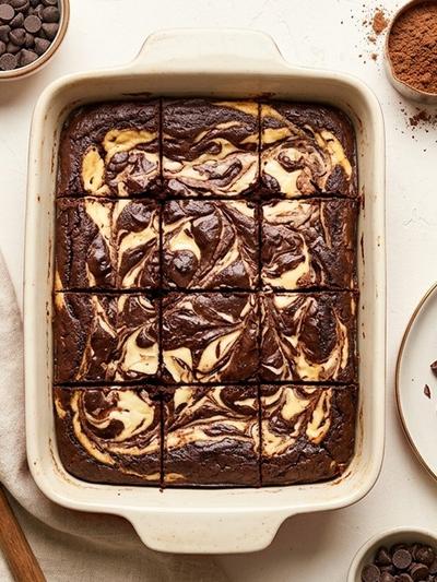 Batch-Prep Cream Cheese Swirl Brownies (Rich Keto Fudge)