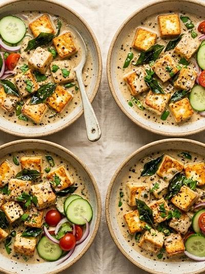 Batch-Prep Paneer Kali Mirch in Coconut Peppercorn Cream