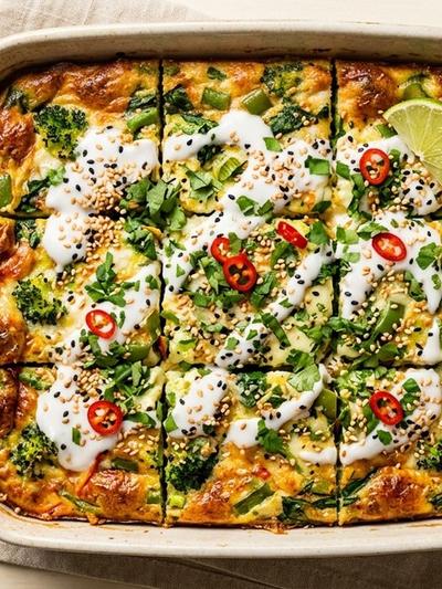Batch-Prep Thai Green Curry Frittata with Coconut Cream & Sesame