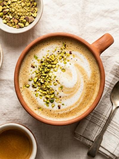 One-Saucepan Italian Coconut Cream Pistachio Latte